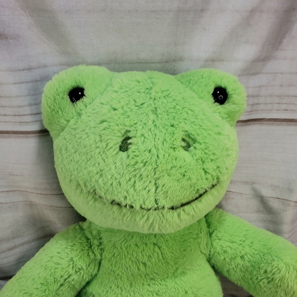 Build A Bear Spring Green Frog Plush Stuffed Toy No Tag 18 Inch - Picture 2 of 8